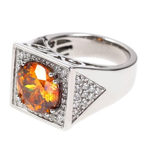 PT950 SPHALERITE DIAMOND RING - 2