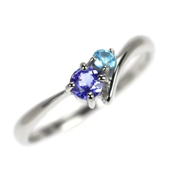 PT900 TANZANITE AQUAMARINE RING: Pt900 tanzanite aquamarine ring Brand: None Type: ring Material: PT900 Main Stone/Creation tanzanite Color: Silver Size: 4.75 - 5 US Accessories: None Accessories Notice: When purchasing