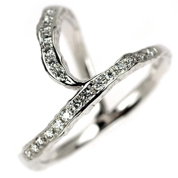 CARRACCI K18WG DIAMOND RING: Carracci K18WG Diamond Ring Brand: None Type: ring Material: K18WG Color: WG Size: 9.75 - 10 US Accessories: None Accessories Notice: When purchasing pre-owned goods, please refer to the p