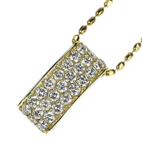 K18YG DIAMOND PENDANT NECKLACE (1 of 2)