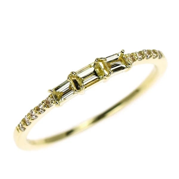 K18YG DIAMOND RING: K18YG diamond ring Brand: None Type: ring Material: K18YG Color: YG Size: 6.25 - 6.5 US Accessories: None Accessories Notice: When purchasing pre-owned goods, please refer to the photos of