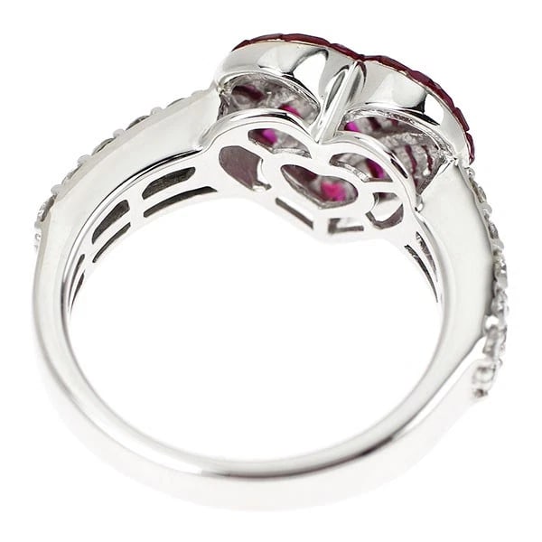 K18WG RUBY DIAMOND RING - 3