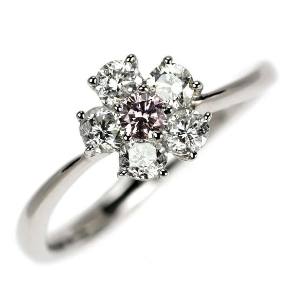 RARE PT900 NATURAL PINK DIAMOND RING: Rare Pt900 Natural Pink Diamond Ring Brand: None Type: ring Material: Pt900 Main Stone/Creation Natural Color: none Size: 7.5 US Accessories: None Accessories Notice: When purchasing