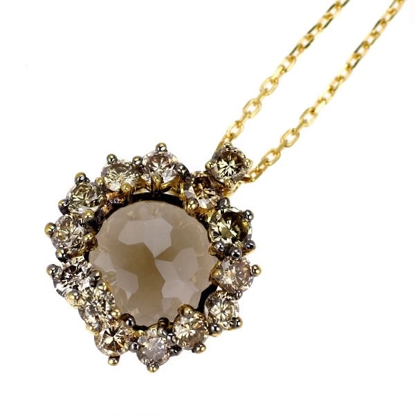 SUZANNE KALAN K18YG DIAMOND PENDANT NECKLACE: SUZANNE KALAN K18YG diamond pendant necklace Brand: None Type: pendant necklace Material: K18YG Color: YG Size: Necklace: Chain Length41cm Accessories: None Accessories Notice: When purcha