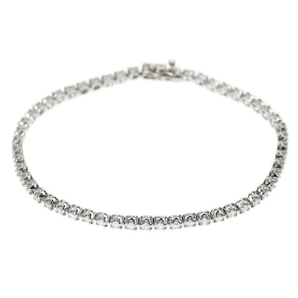 K18WG TENNIS DIAMOND BRACELET (1 of 3)