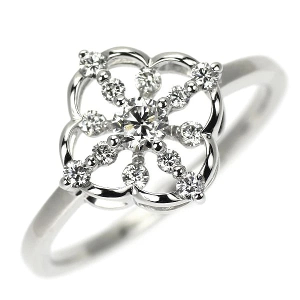 PT950 DIAMOND RING: Pt950 diamond ring Brand: None Type: ring Material: Pt950 Color: None Size: 5.5 - 5.75 US Accessories: None Accessories Notice: When purchasing pre-owned goods, please refer to the photos of