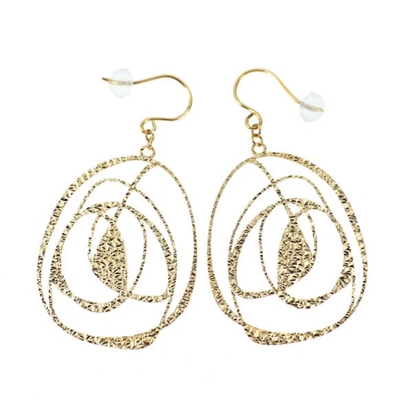 K18YG DESIGN EARRINGS: K18YG design earrings Brand: None Type: piercing Material: K18YG Color: YG Size: Length/Width/Diameter42.5 Width/Thickness23.8 Accessories: None Accessories Notice: When purchasing pre-owned