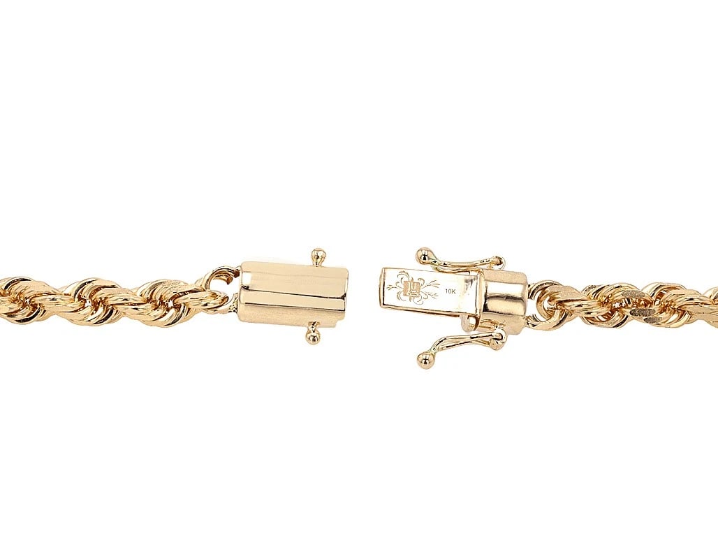 REAL 10K SOLID ROPE CHAIN NECKLACE - 2