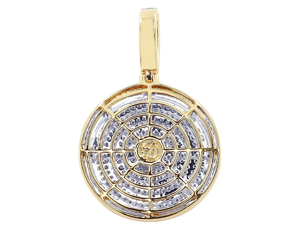 ROTATING ELEVATED-CENTER DIAMOND PENDANT - 3
