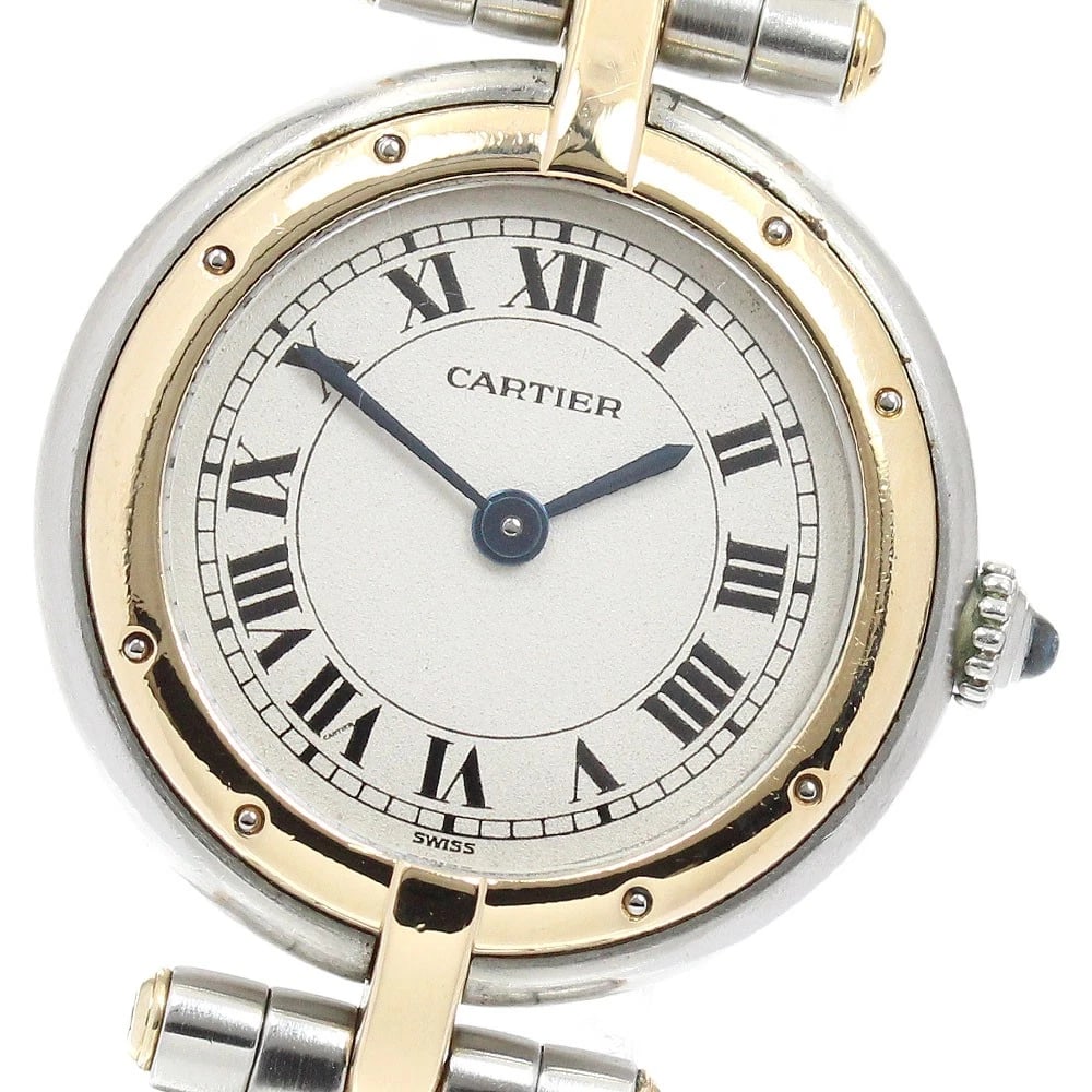 CARTIER PANTHERESM ROUND ROW BEIGE DIAL QUARTZ LADIES WATCH: CARTIER PANTHERESM round row beige Dial Quartz Ladies Watch Brand: CARTIER Type: Wristwatch Material: Band Material Stainless Steel/YG, Case Material Stainless Steel / Stainless Steel Color: