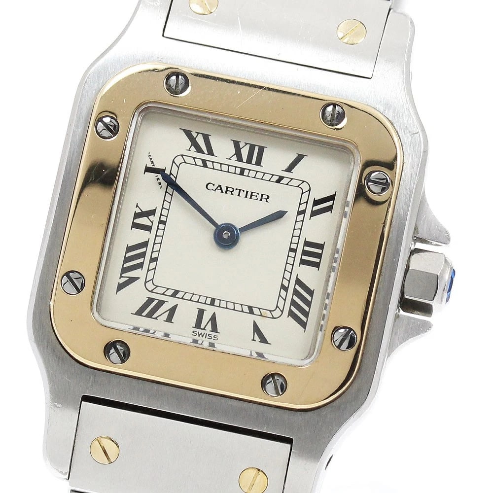 CARTIER SANTOS GALBEESM BEIGE DIAL QUARTZ LADIES WATCH: CARTIER Santos GalbeeSM beige Dial Quartz Ladies Watch Brand: CARTIER Type: Wristwatch Material: Band Material Stainless Steel/YG, Case Material Stainless Steel / Stainless Steel Color: Band