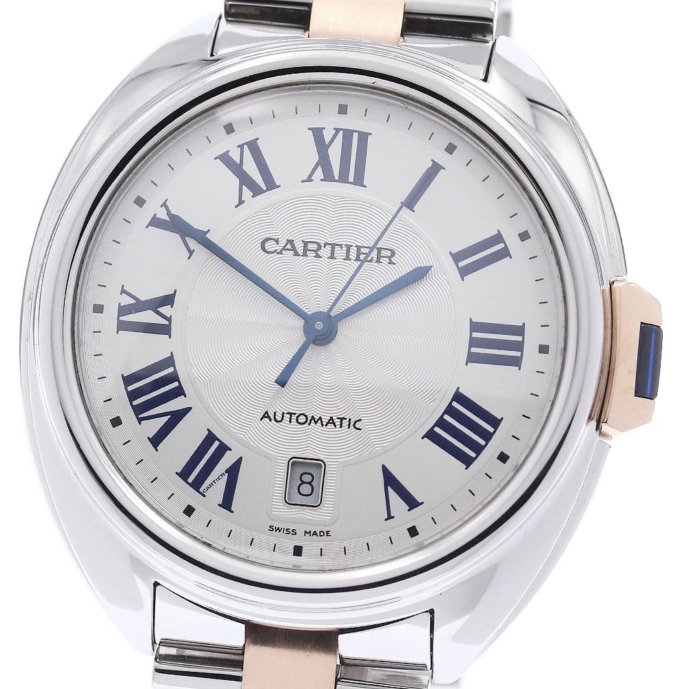 CARTIER TONE AUTOMATIC WRISTWATCH: CARTIER tone Automatic Wristwatch Brand: CARTIER Type: Wristwatch Material: Band Material Stainless Steel/K18PG, Case Material Stainless Steel / Stainless Steel Color: Band Color Silver / Pink