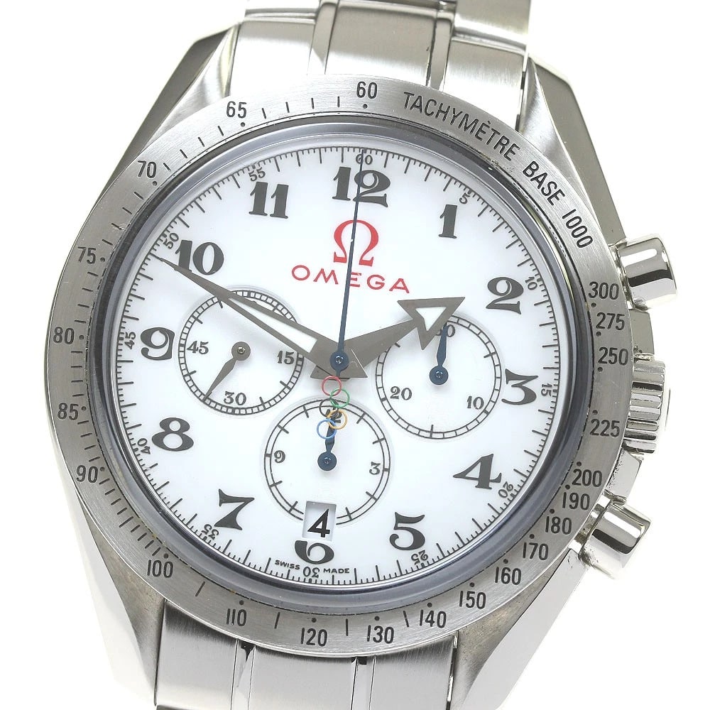 OMEGA SPEEDMASTER BROAD ARROW OLYMPICS AUTOMATIC: OMEGA Speedmaster Broad Arrow Olympics Automatic Brand: OMEGA Type: Wristwatch Material: Band Material Stainless Steel, Case Material Stainless Steel / Stainless Steel Color: Band Color Silver,