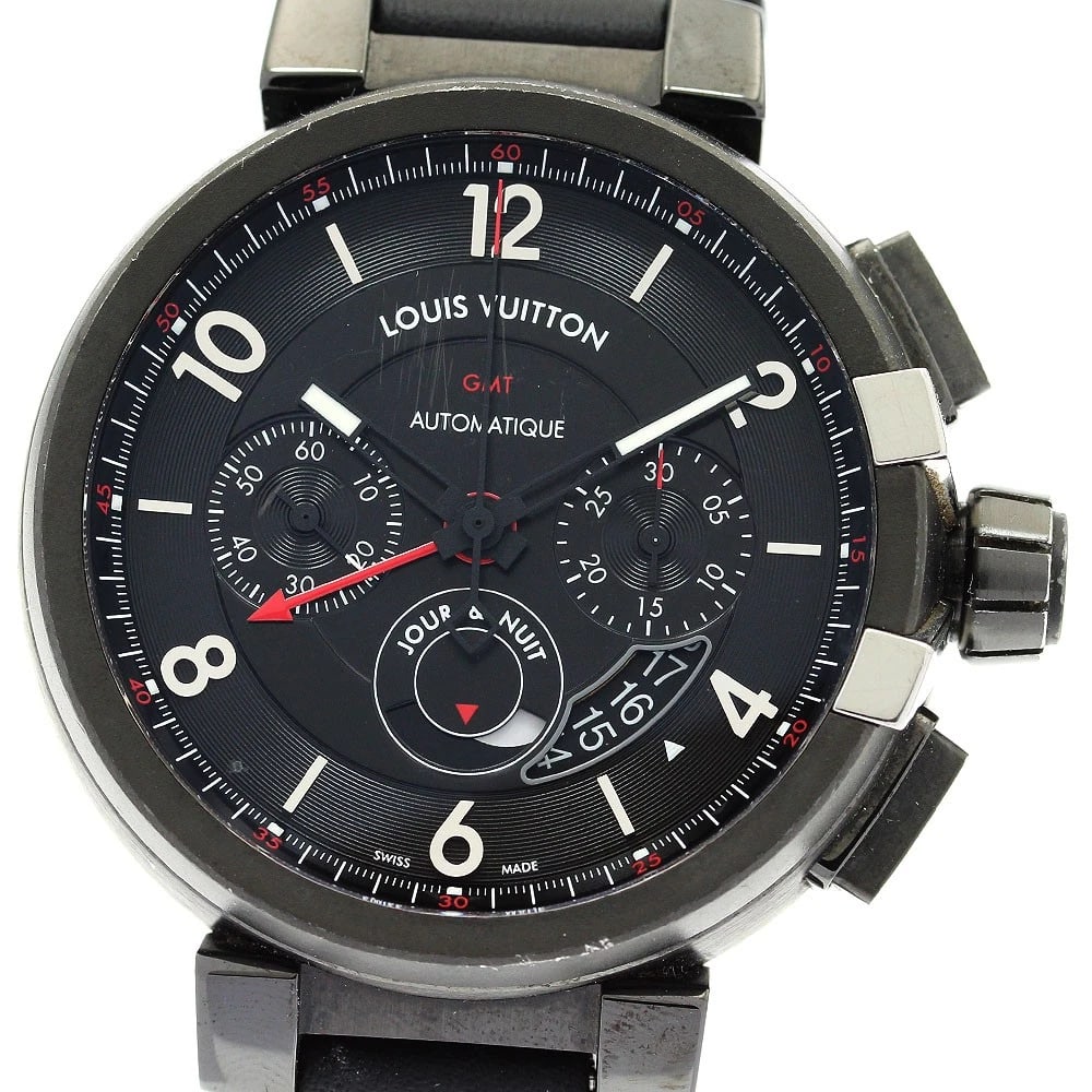 LOUIS VUITTON TAMBOUR EVOLUTION GMT AUTOMATIC WATCH (1 of 4)