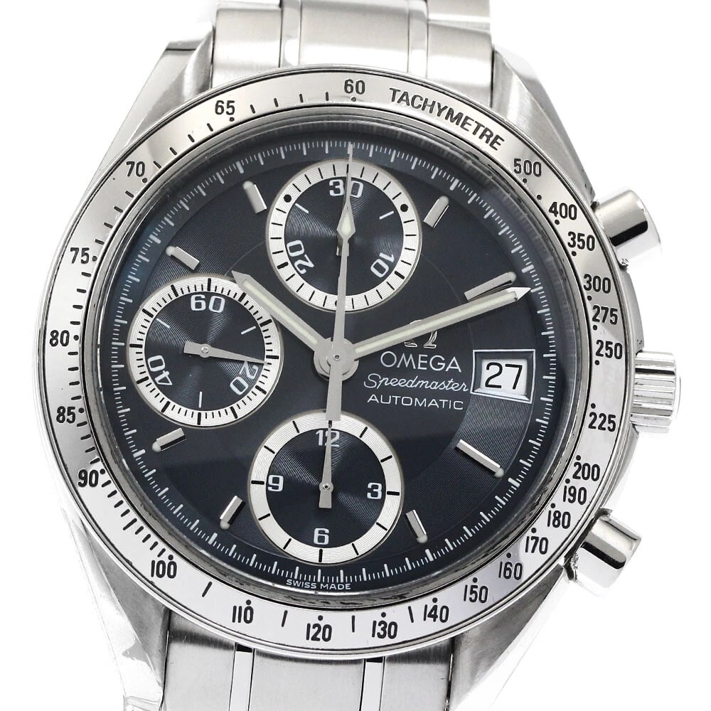 OMEGA SPEEDMASTER DATE GRAY DIAL AUTOMATIC WATCH (1 of 2)