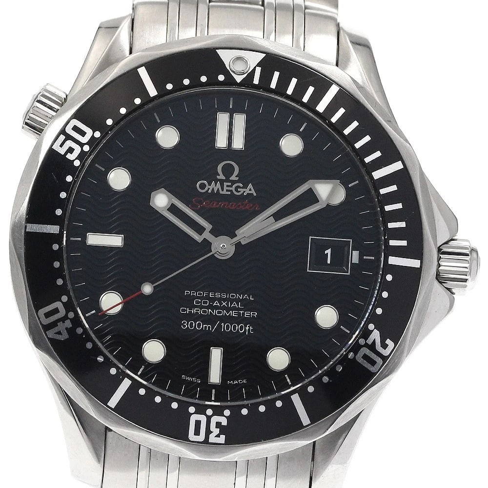 OMEGA SEAMASTER AUTOMATIC WATCH: OMEGA Seamaster Automatic Watch Brand: OMEGA Type: Wristwatch Material: Band Material Stainless Steel, Case Material Stainless Steel / Stainless Steel Color: Band Color Silver, Dial Color