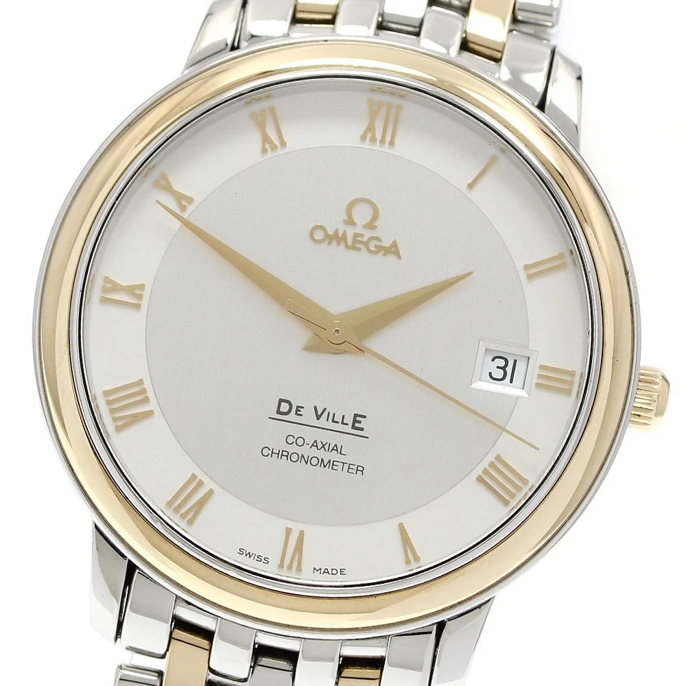OMEGA DE VILLE COAXIAL CHRONOMETER AUTOMATIC WATCH: OMEGA De Ville Coaxial chronometer Automatic Watch Brand: OMEGA Type: Wristwatch Material: Band Material Stainless Steel/YG, Case Material Stainless Steel / Stainless Steel Color: Band Color