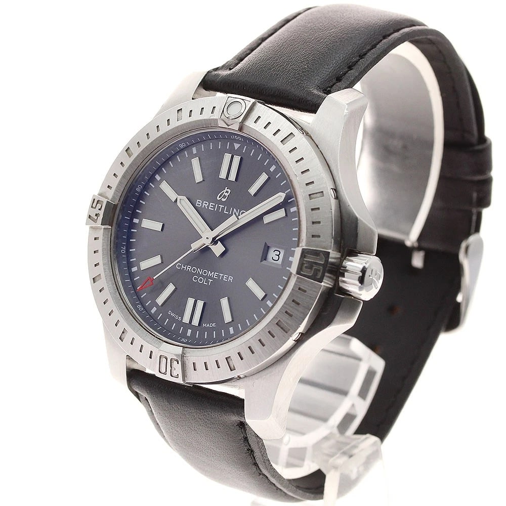 BREITLING COLT DATE CHRONOMETER GRAY DIAL AUTOMATIC WATCH - 2