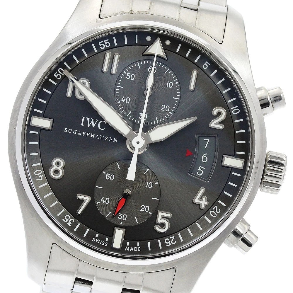 IWC SCHAFFHAUSEN PILOT WATCH SPITFIRE CHRONOGRAPH AT WATCH (1 of 5)