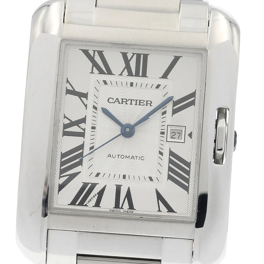 CARTIER TANK ANGLAISE DATE SILVER AUTOMATIC WATCH: CARTIER Tank Anglaise Date Silver Automatic Watch Brand: CARTIER Type: Wristwatch Material: Band Material Stainless Steel, Case Material stainless Steel /stainless steel Color: Band Color