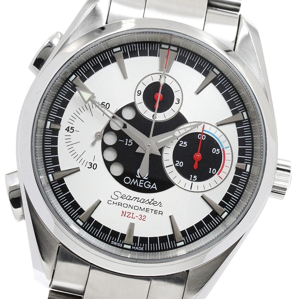 OMEGA SEAMASTER AQUA TERRA CHRONOGRAPH AUTOMATIC: OMEGA Seamaster Aqua Terra Chronograph Automatic Brand: OMEGA Type: Wristwatch Material: Band Material Stainless Steel, Case Material Stainless Steel / Stainless Steel Color: Band Color Silver,