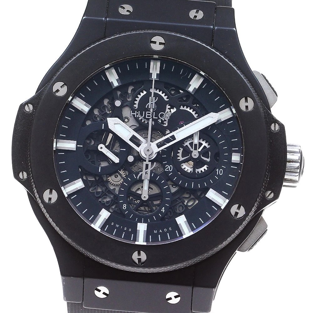 HUBLOT BIG BANG AEROVAN BLACK AUTOMATIC WATCH: HUBLOT Big Bang Aerovan Black Automatic Watch Brand: HUBLOT Type: Wristwatch Material: Band Material rubber, Case Material Stainless Steel / rubber Color: Band Color black, Dial Color black,