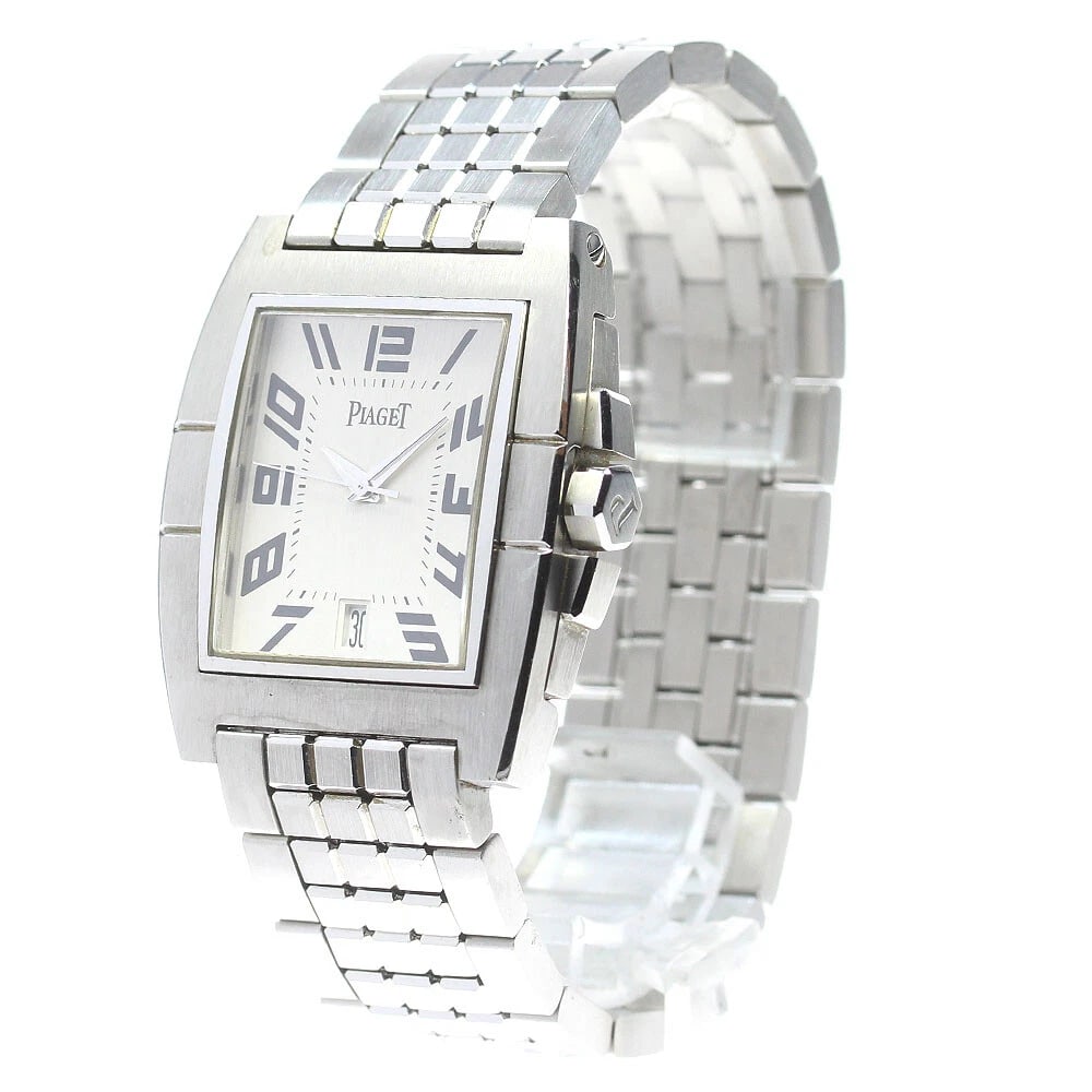 PIAGET DATE SILVER AUTOMATIC WATCH - 2