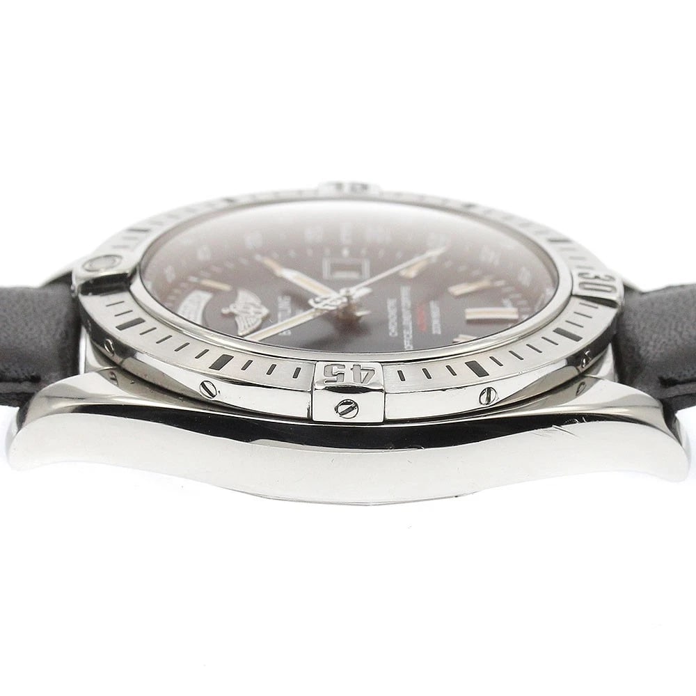 BREITLING GALACTIC DAY DATE BLACK AUTOMATIC WATCH - 4