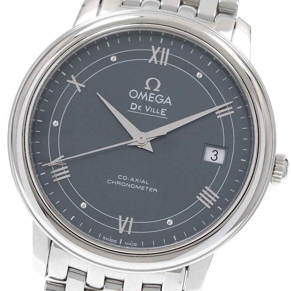 OMEGA DE VILLE PRESTIGE COAXIAL AUTOMATIC WATCH: OMEGA De Ville Prestige Coaxial Automatic Watch Brand: OMEGA Type: Wristwatch Material: Band Material Stainless Steel, Case Material Stainless Steel / Stainless Steel Color: Band Color Silver, Dial