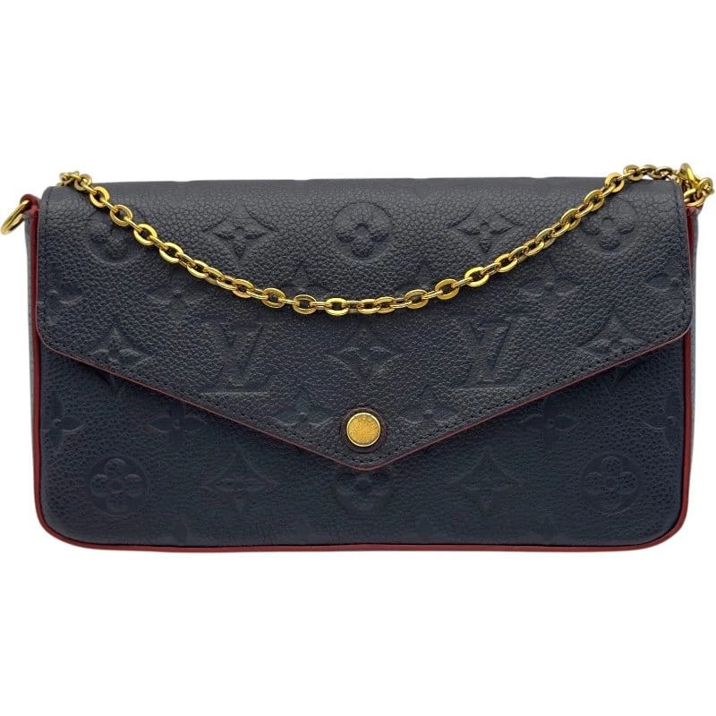 LOUIS VUITTON POCHETTE FELICE SHOULDER BAG: LOUIS VUITTON Pochette Felice Shoulder Bag Brand: LOUIS VUITTON Type: Shoulder Bag Material: Ann Platt Color: Marine Rouge Size: W8.3 x H4.7x D1.2inch Accessories: None Accessories Notice: