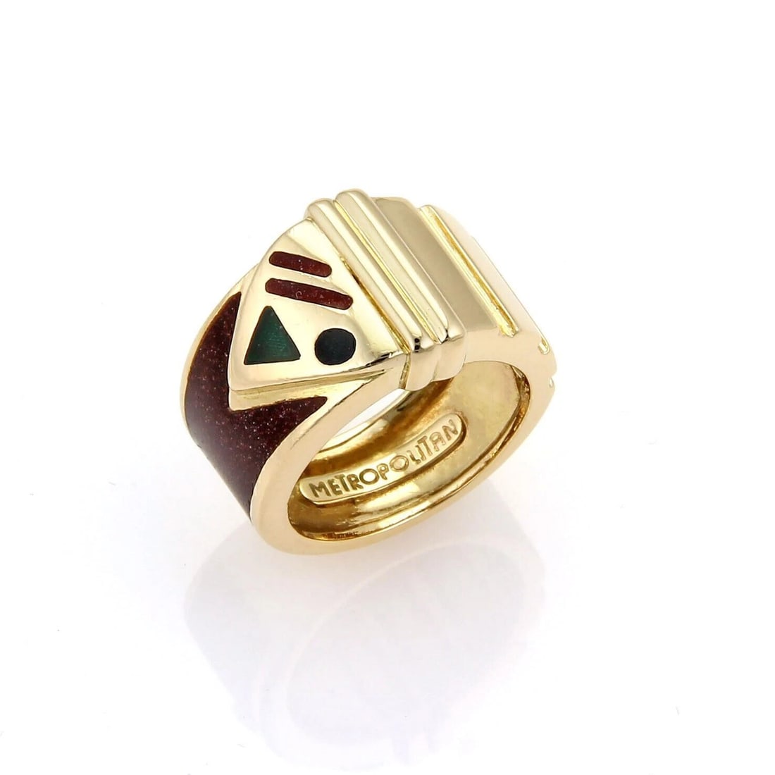GUCCI METROPOLITAN ENAMEL BAND RING (1 of 4)