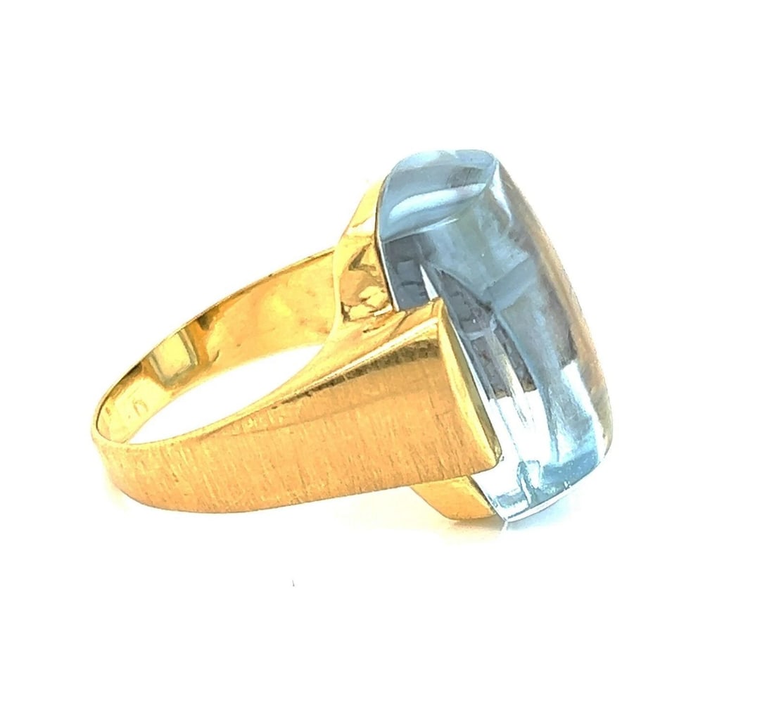 H. STERN BLUE TOPAZ RECTANGLE SHAPE RING - 2