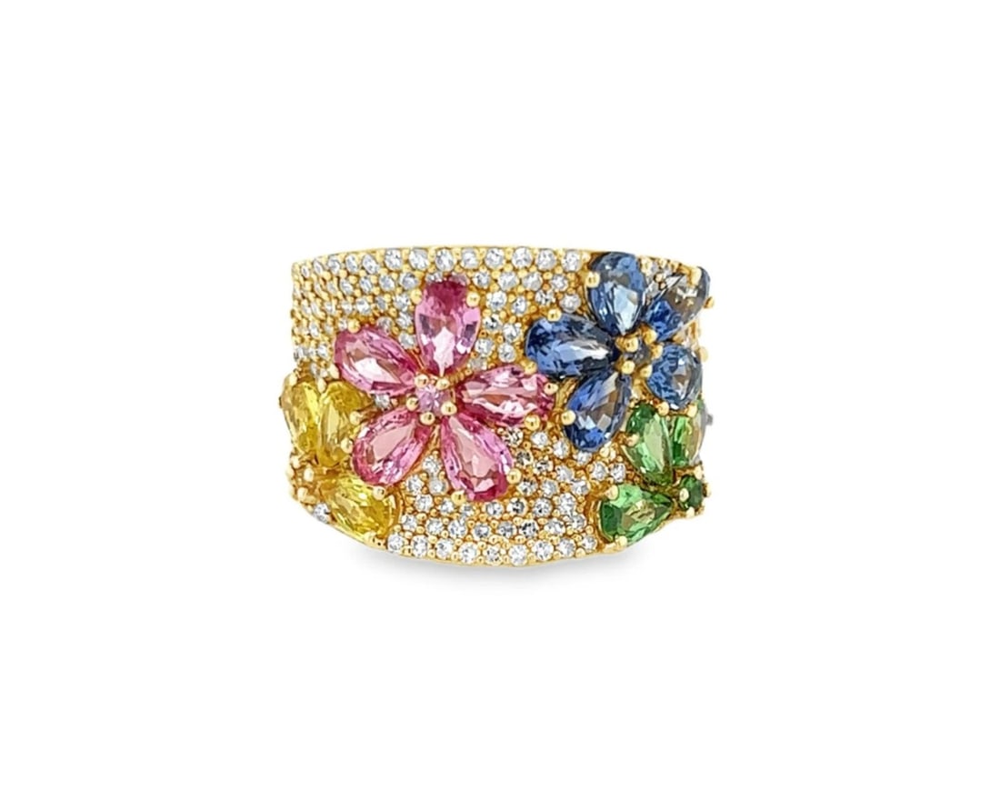 EFFY WATERCOLORS GEMS & DIAMOND RING (1 of 2)