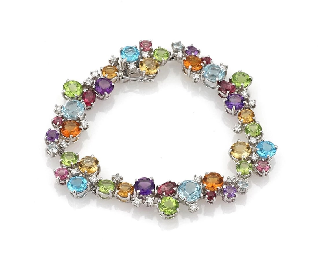DIAMONDS & ASSORTED GEMS BRACELET (1 of 3)