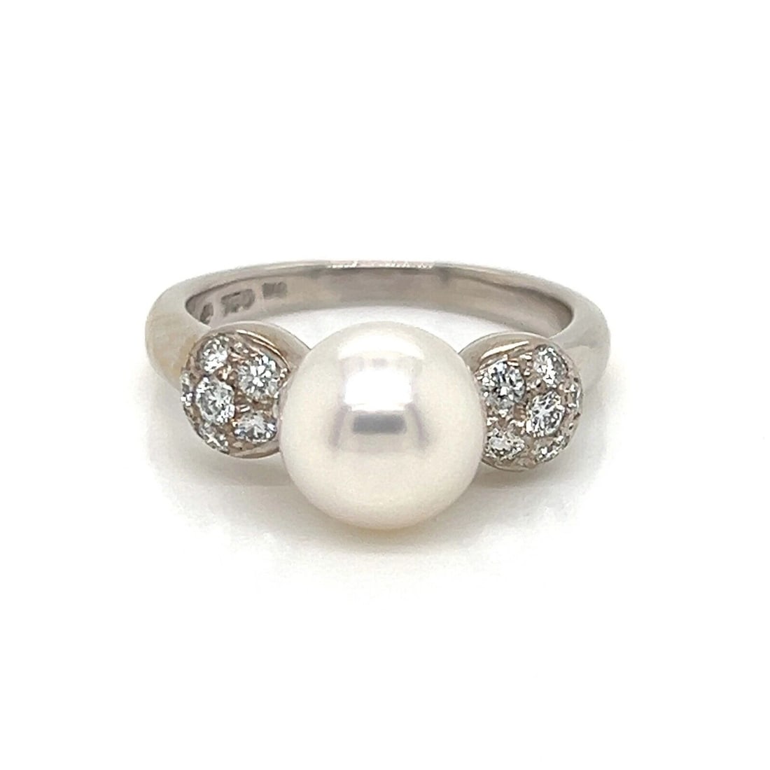 MIKIMOTO AKOYA PEARL DIAMOND 18K WHITE GOLD COCKTAIL RING (1 of 5)
