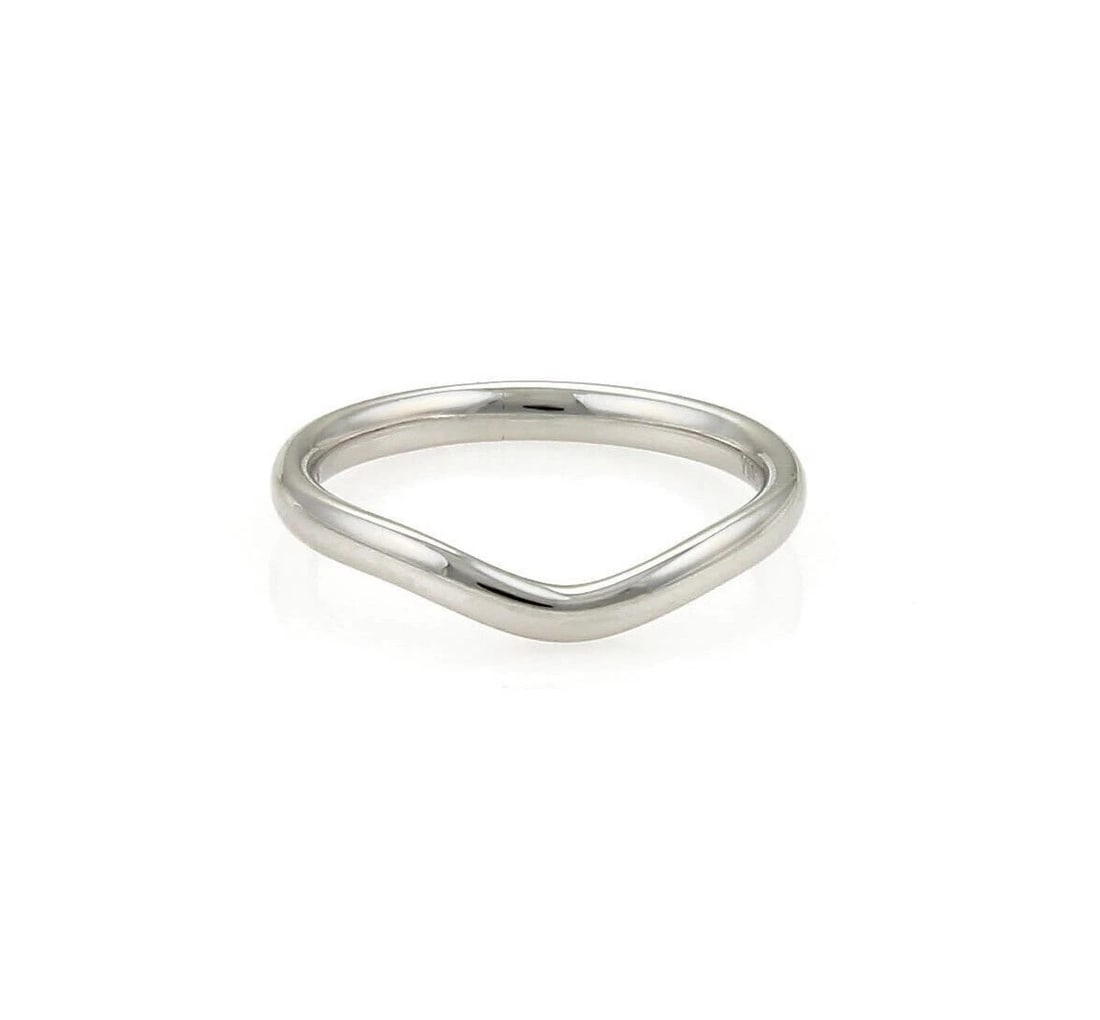 TIFFANY & CO. PERETTI PLATINUM CURVED BAND RING (1 of 4)