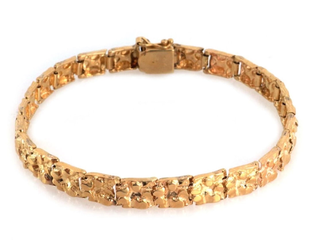 NUGGET RECTANGULAR LINK BRACELET (1 of 4)
