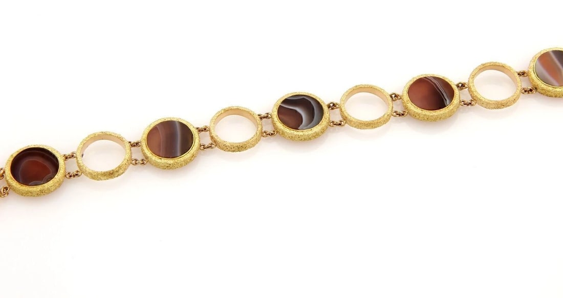 AGATE CIRCLE LINK BRACELET - 3