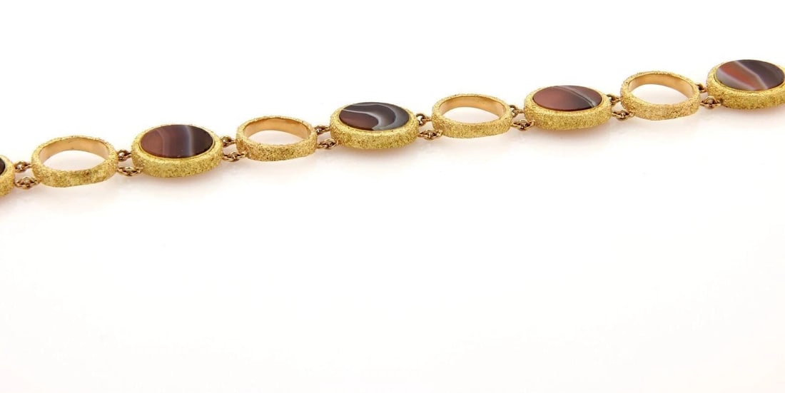 AGATE CIRCLE LINK BRACELET - 4