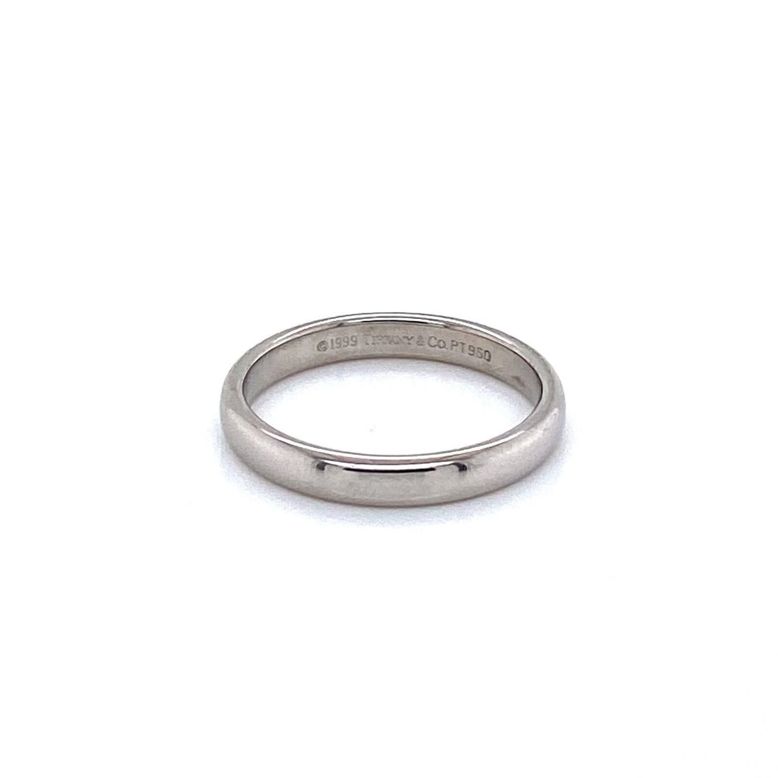 TIFFANY & CO. PLATINUM PLAIN WEDDING BAND RING (1 of 2)