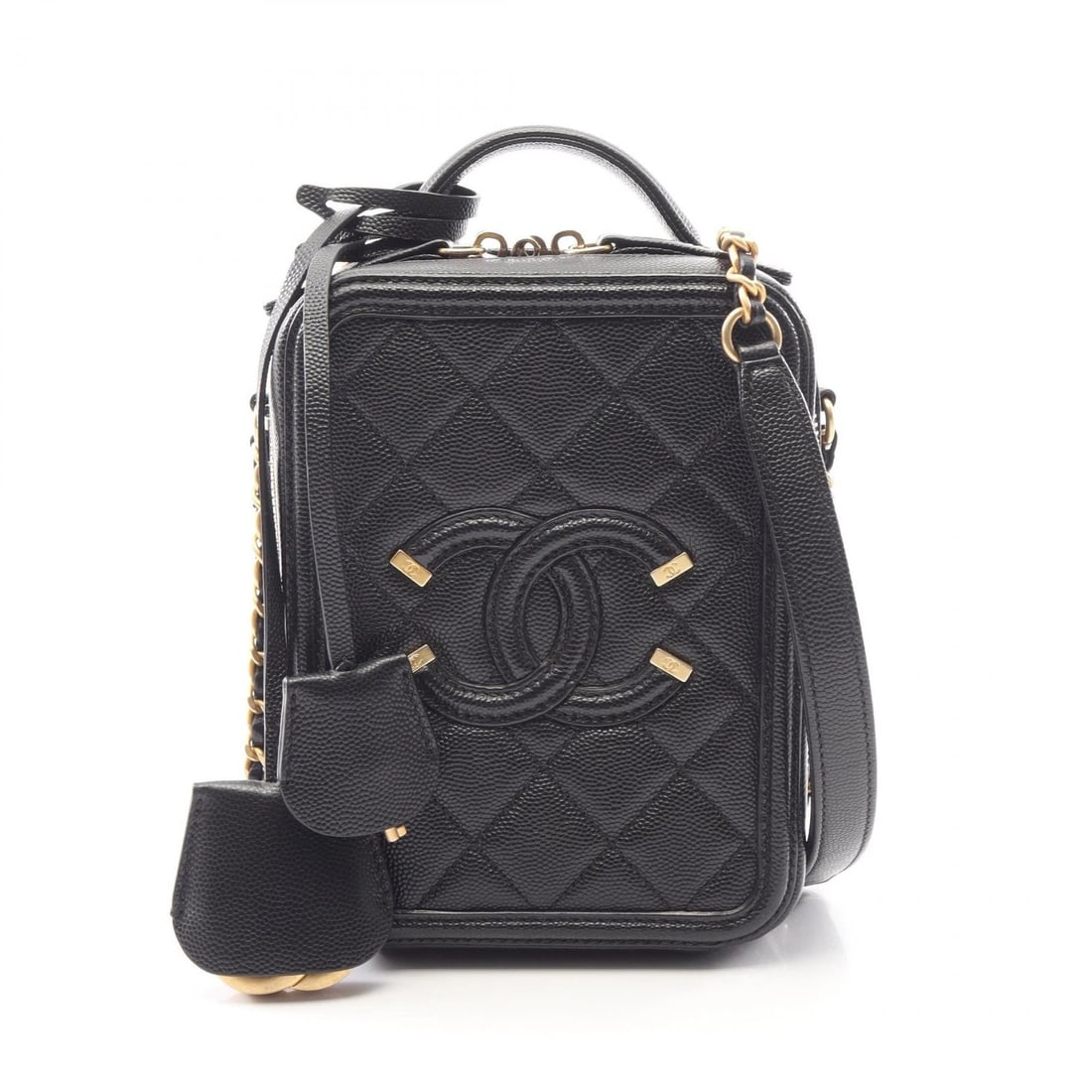 CHANEL CC FILIGREE CHAIN CROSSBODY SHOULDER VANITY BAG (1 of 3)