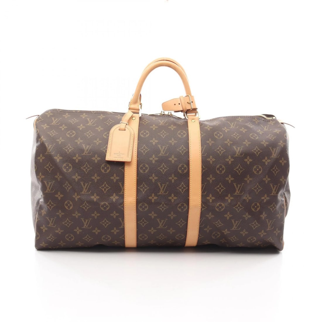 LOUIS VUITTON KEEPALL55 HAND BAG MONOGRAM: LOUIS VUITTON Keepall55 Hand bag Monogram Brand: LOUIS VUITTON Type: Boston bag Material: Exterior Material PVC coated canvas × leather Color: Exterior Color Brown??ish colors Size: (H:11.8" x W: