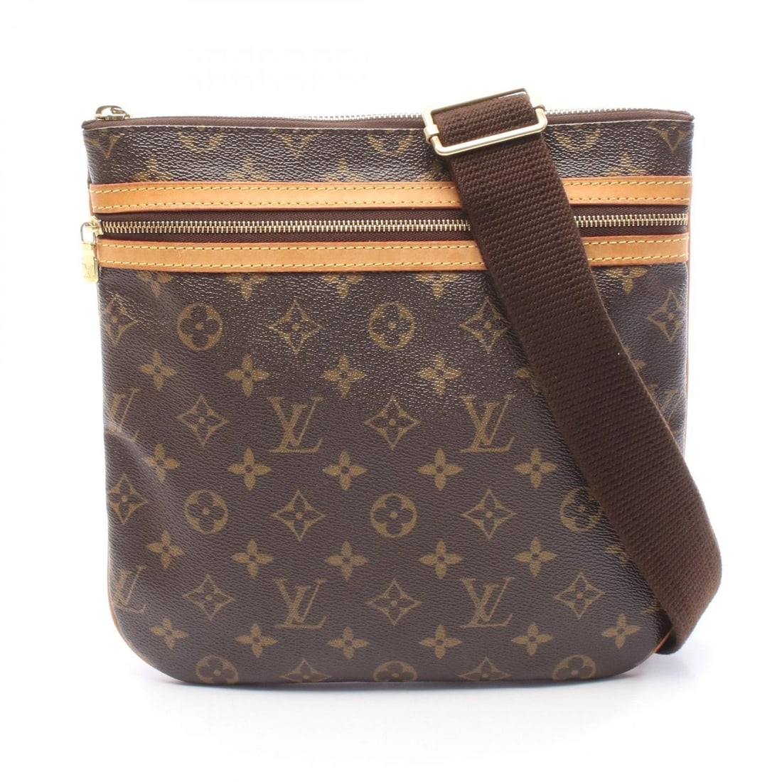 LOUIS VUITTON POCHETTE BOSPHORE SHOULDER CROSSBODY BAG: LOUIS VUITTON Pochette Bosphore Shoulder Crossbody Bag Brand: LOUIS VUITTON Type: Shoulder Bag Material: Exterior Material PVC coated canvas Color: Exterior Color Brown Size: H:25cm x W:26cm x