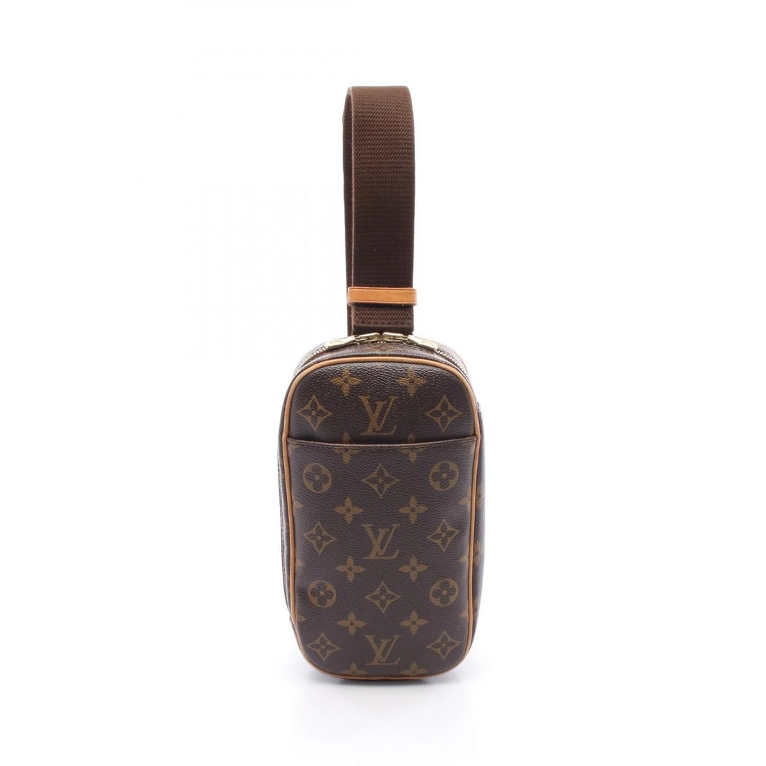 LOUIS VUITTON POCHETTE GANGE WAIST BAG: LOUIS VUITTON Pochette Gange Waist bag Brand: LOUIS VUITTON Type: Waist bag Body bag Material: Exterior Material PVC coated canvas Color: Exterior Color Brown Size: H:22cm x W:12cm x D:5cm