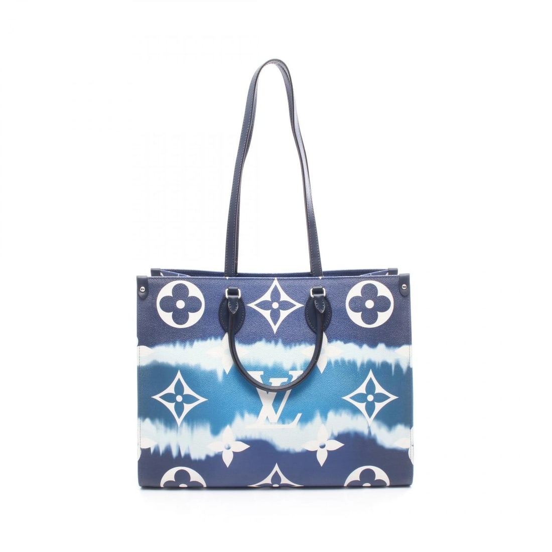 LOUIS VUITTON LV ESCAL ON THE GO GM SHOULDER BAG: LOUIS VUITTON LV Escal on the Go GM Shoulder Bag Brand: LOUIS VUITTON Type: Shoulder Bag Material: Exterior Material PVC coated canvas Color: Exterior Color Navy Size: H:32cm x W:40.5cm x D:16cm (H:12