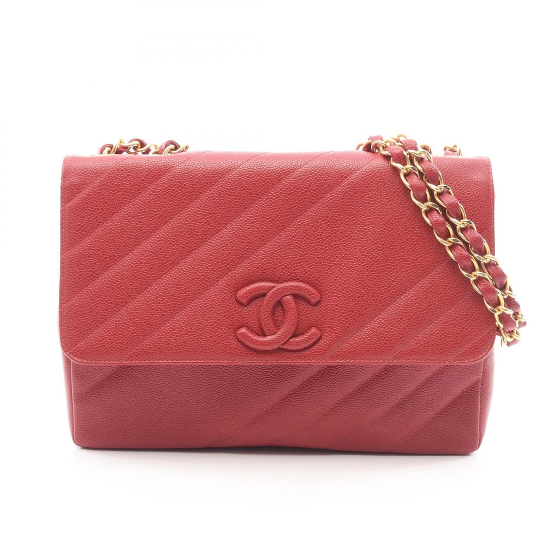 CHANEL BIAS STITCH CHAIN SHOULDER HANDBAG (1 of 7)