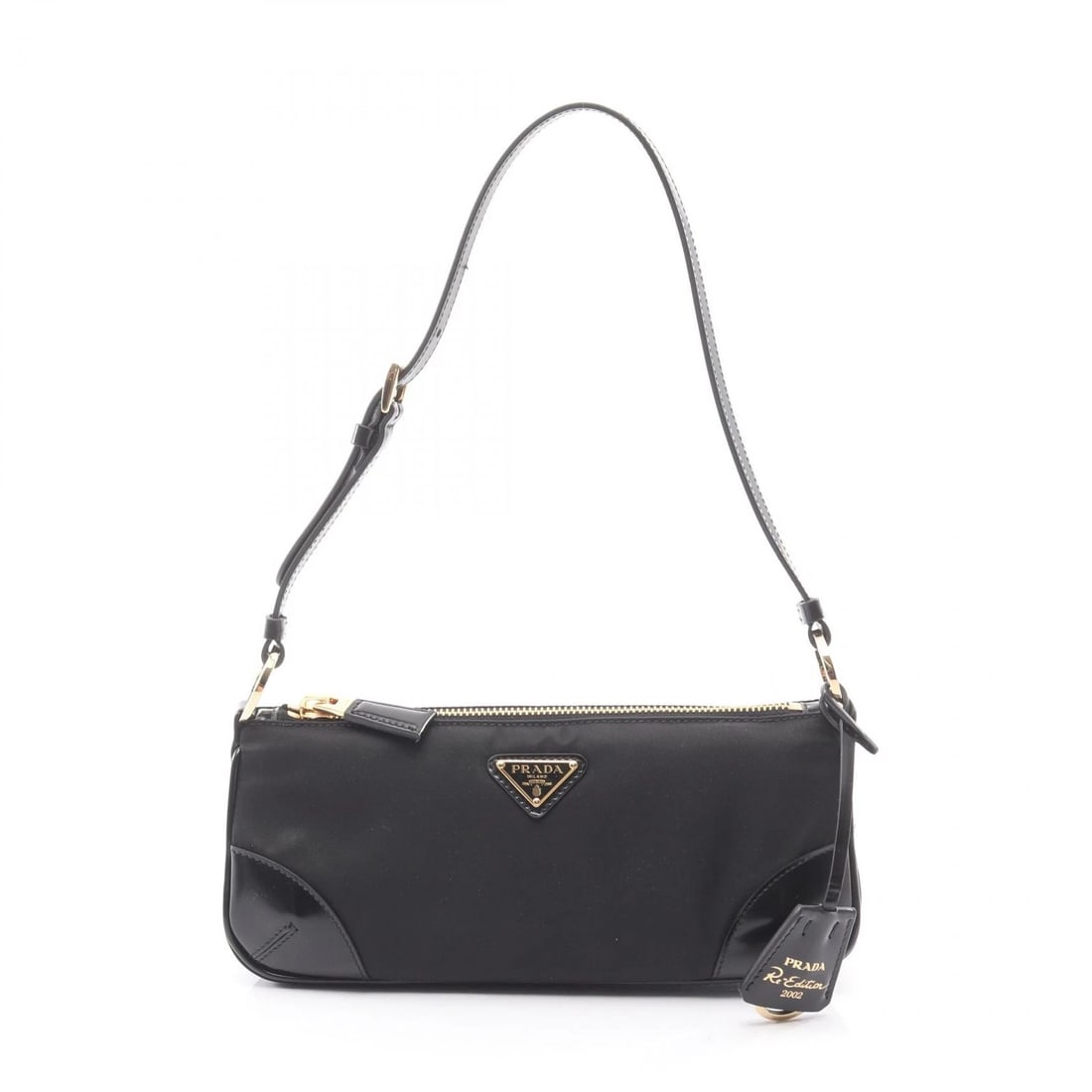 PRADA TESSUTO+SPAZZOL SHOULDER BAG: PRADA TESSUTO+SPAZZOL Shoulder Bag Brand: PRADA Type: Shoulder Bag Material: Exterior Material Nylon Color: Exterior Color Black Size: H:10cm x W:23cm x D:5.5cm (H:3.9" x W:9.1" x D:2.2") Accesso