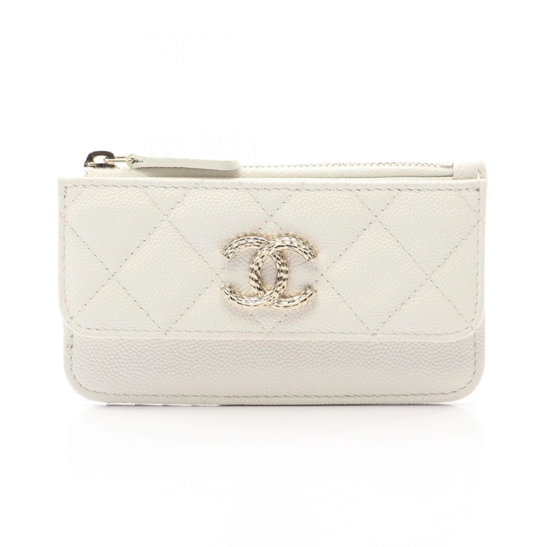 CHANEL MATELASSE COIN PURSE WALLET: CHANEL Matelasse coin purse wallet Brand: CHANEL Type: coin purse Material: Exterior Material Grained Calfskin leather Color: Exterior Color White??ish colors Size: H:7cm x W:13cmx D:0.5cm (H:2.8"