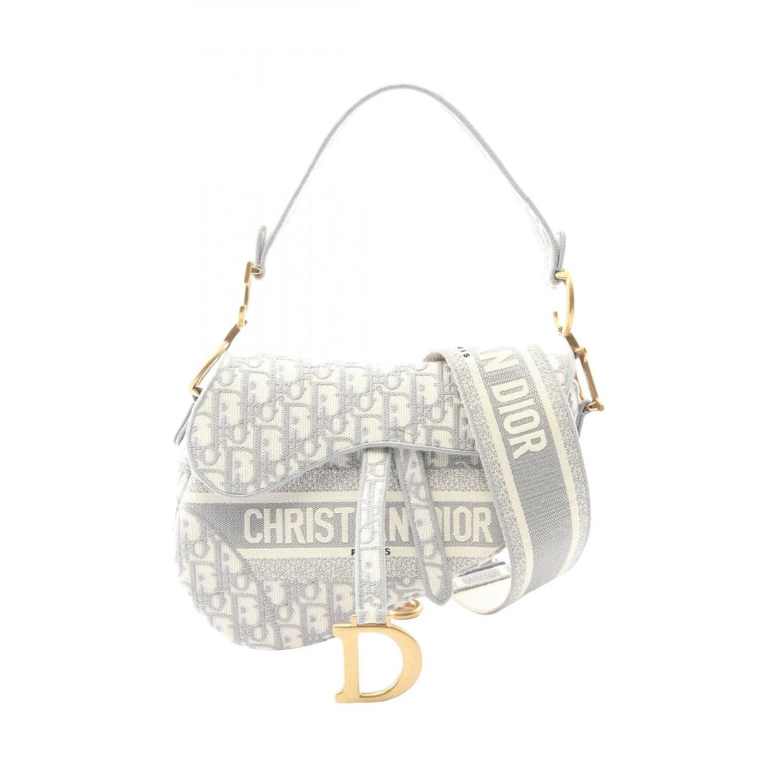 DIOR SADDLEBAG OBLIQUE JACQUARD SHOULDER HANDBAG CANVAS (1 of 4)