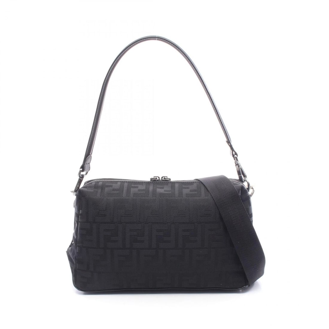 FENDI LUI MEDIUM SQUARE FF SHOULDER BAG: FENDI Lui Medium Square FF Shoulder Bag Brand: FENDI Type: Shoulder Bag Material: Exterior Material canvas × leather Color: Exterior Color Black??ish colors Size: H:16cm x W:27cm x D:11cm (H:6.3"